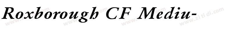 Roxborough CF Mediu字体转换